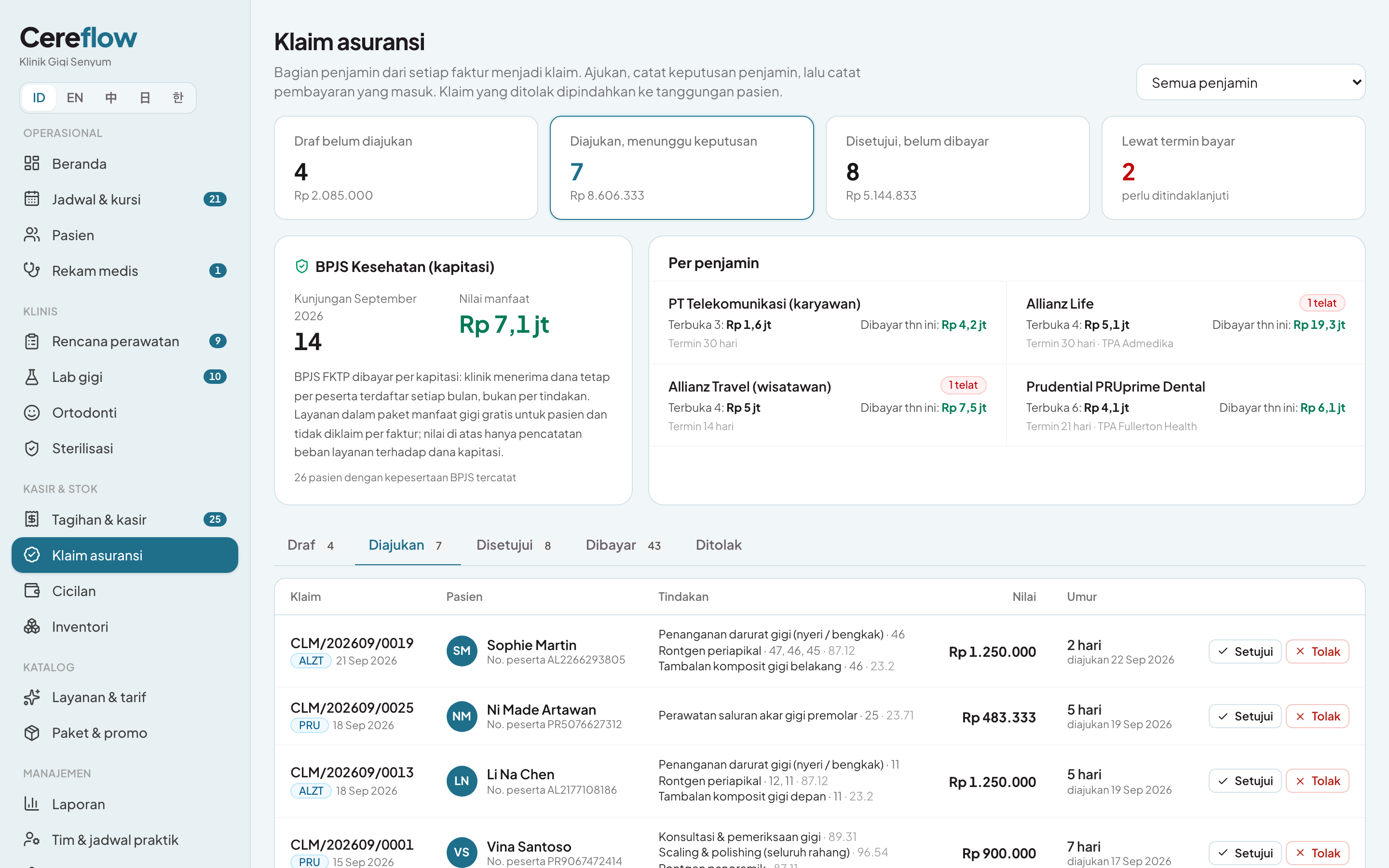 Meja klaim