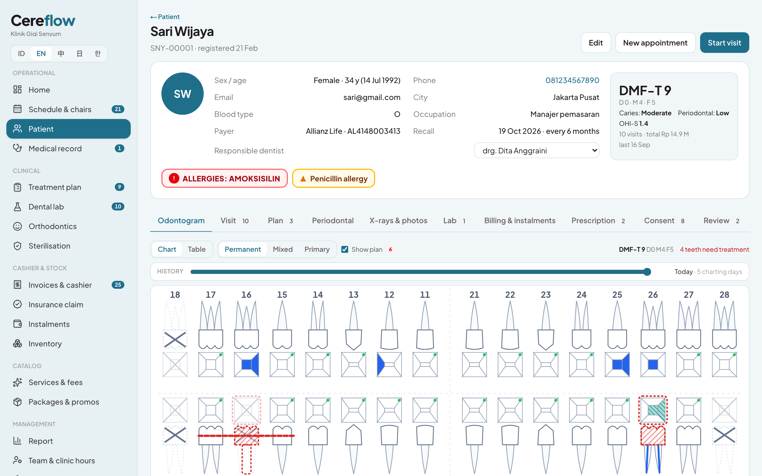 The dental patient profile