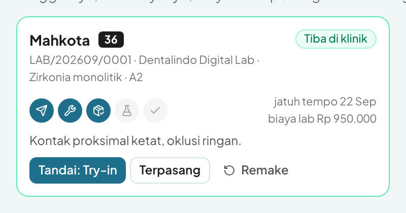 Remake dan biaya lab
